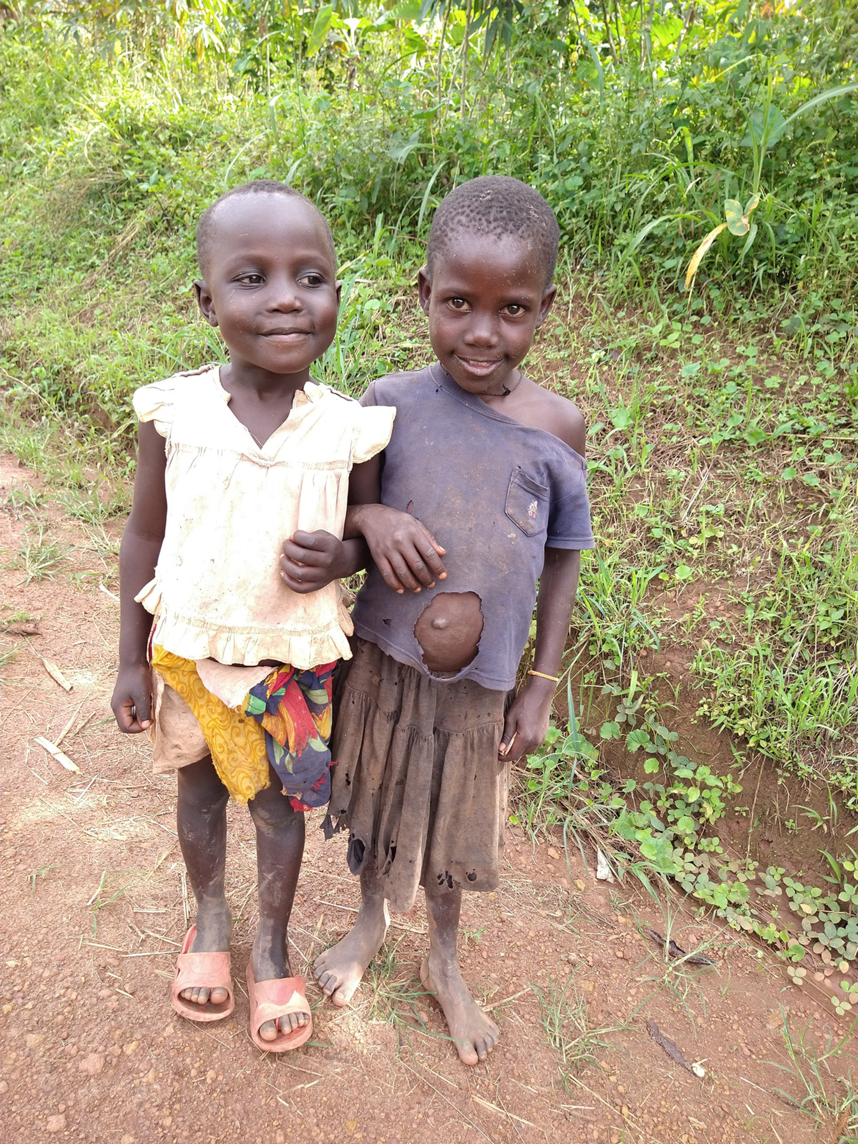 Children on the roadside