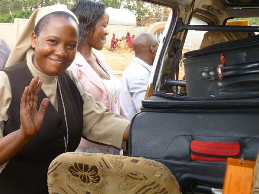 Greeted by Sr. Immaculate,Head Teacher at Uganda Martyrs Namilyango Junior Boys School and Program Director for CARITAS For Children in Uganda.