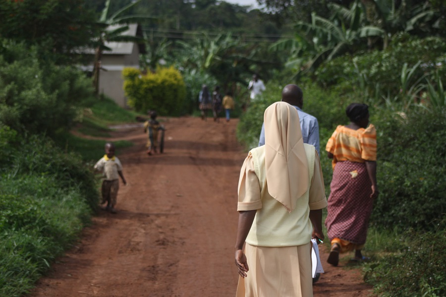 Sr. Carolyne working in the local villages this week