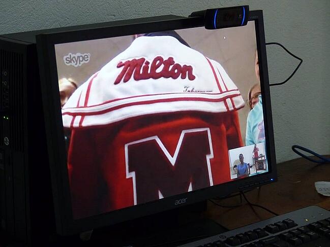 The Letter Jacket of a Milton High School Student in the CARITAS Club
