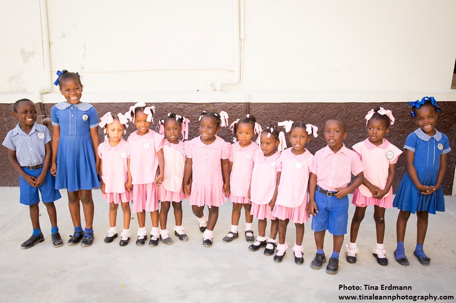a group of Haitian boys and girls