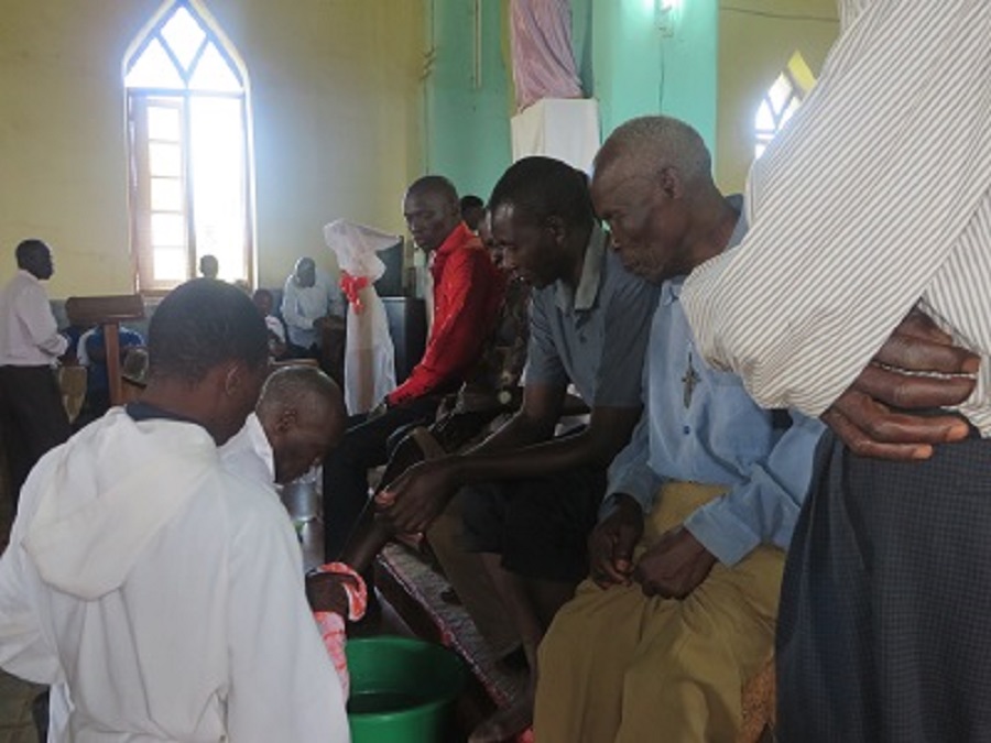 "If I, therefore, the master and teacher, have washed your feet, you ought to wash one another