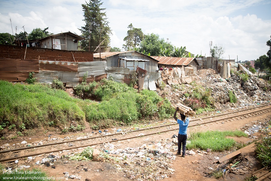 The Kibera slum in Nairobi