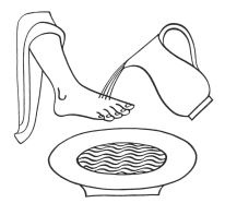 Catholic child sponsorship programs washing of feet