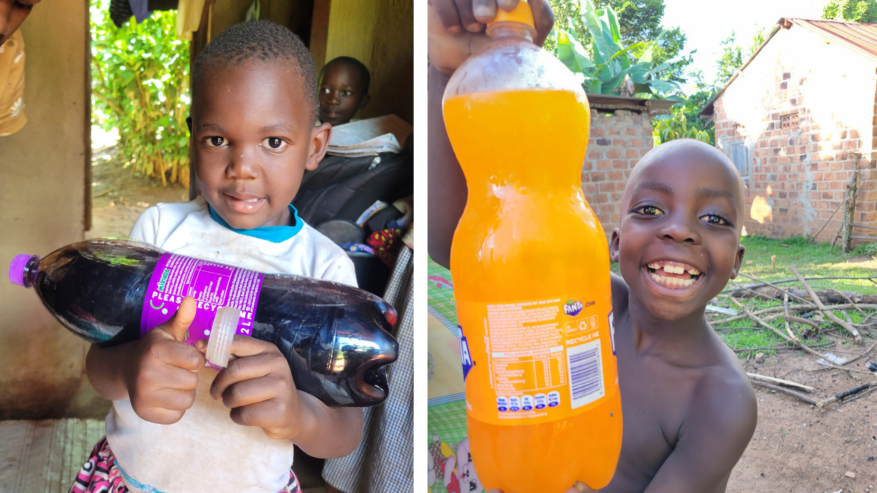 Kids happy with their soda