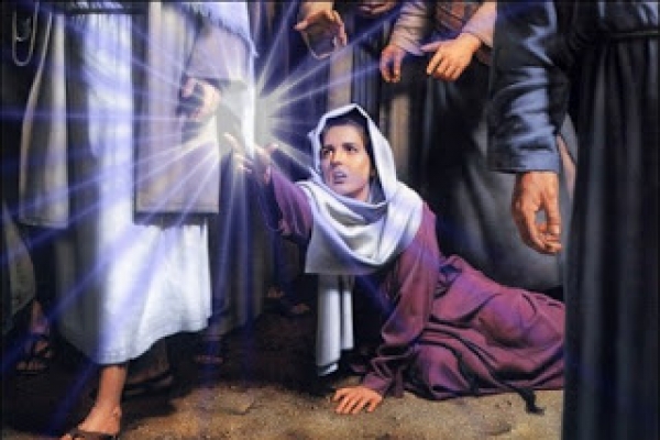 jesus healing a woman