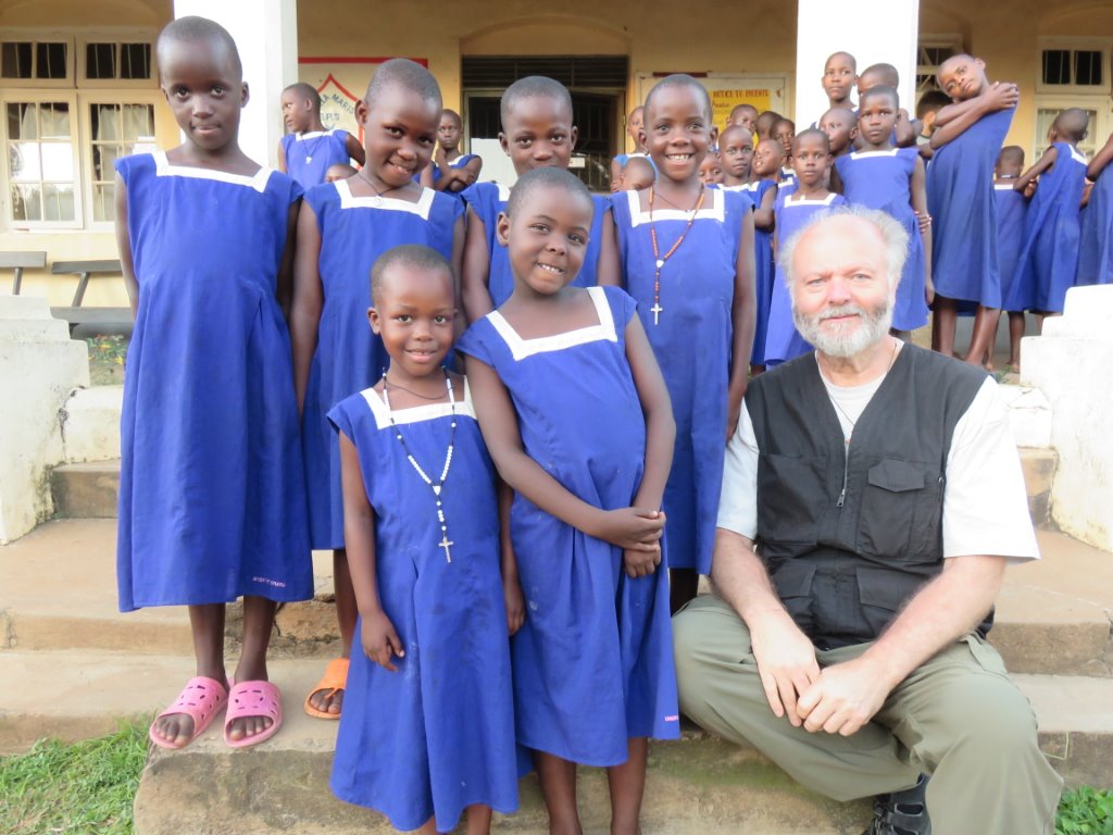 Chris with Stella Maris girls